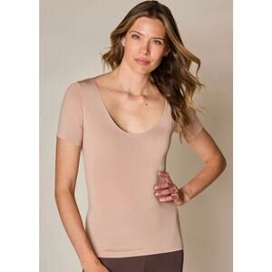 Numi The Signature Undershirt Almond Womens Size Large New Short Sleeve